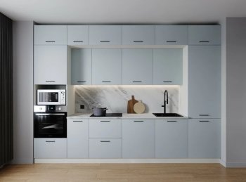 Кухонный гарнитур Смоки 3400 мм МДФ (Санвут) в Заречном - zarechnyj.mebel-e96.ru