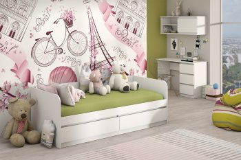 Кровать Соната 900 белый (Зарон) в Заречном - zarechnyj.mebel-e96.ru