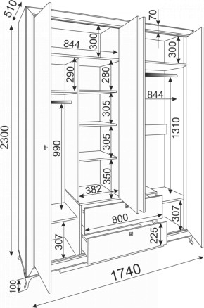 Спальный гарнитур Саванна модульный (Риннер) в Заречном - zarechnyj.mebel-e96.ru