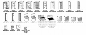 Спальный гарнитур ЛУНА (модульный)  Бодега белая в Заречном - zarechnyj.mebel-e96.ru