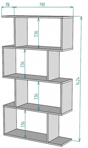 Стеллаж S52 (Белый) в Заречном - zarechnyj.mebel-e96.ru