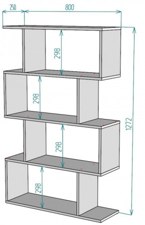 Стеллаж S54 (Белый) в Заречном - zarechnyj.mebel-e96.ru