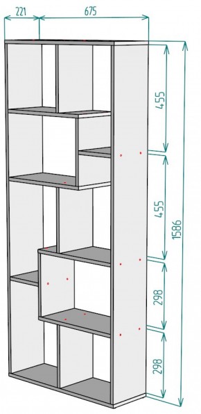 Стеллаж S8 (Белый) в Заречном - zarechnyj.mebel-e96.ru