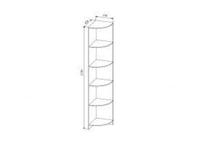 Стеллаж угловой  Сканди, СДУ370.1 (ДСВ) в Заречном - zarechnyj.mebel-e96.ru