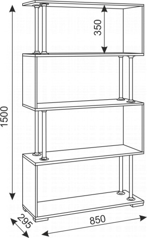 Стеллаж Зигзаг-2 (Риннер) в Заречном - zarechnyj.mebel-e96.ru