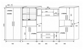 Стенка Вега 4 в Заречном - zarechnyj.mebel-e96.ru