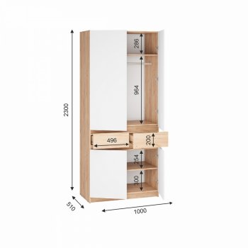 Шкаф 1000 мм Стоуби ШК-1000 (ИЦ) в Заречном - zarechnyj.mebel-e96.ru