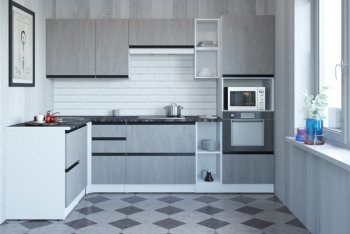 Кухонный гарнитур Сюита мега прайм 1500*2700 мм (Герда) в Заречном - zarechnyj.mebel-e96.ru