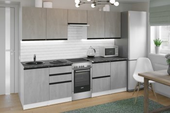 Кухонный гарнитур Сюита мега 2500 мм (Герда) в Заречном - zarechnyj.mebel-e96.ru
