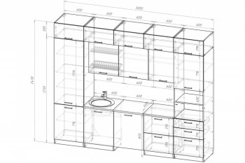 Кухонный гарнитур Терция экстра 5 3000 мм (Герда) в Заречном - zarechnyj.mebel-e96.ru