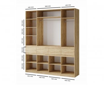 Шкаф 2000 мм Турин ЛДСП крафт серый/кашемир (ВВР) в Заречном - zarechnyj.mebel-e96.ru