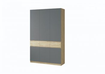 Шкаф 1500 мм Турин крафт/графит (ВВР) в Заречном - zarechnyj.mebel-e96.ru