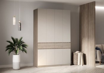 Шкаф 2000 мм Турин ЛДСП крафт серый/кашемир (ВВР) в Заречном - zarechnyj.mebel-e96.ru