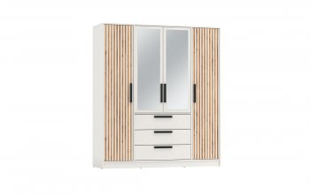 Шкаф 1700 мм 83.07 Вегас (4-х дв.) белый (Олмеко) в Заречном - zarechnyj.mebel-e96.ru