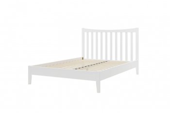 Кровать из массива Виола белый античный (БМ) в Заречном - zarechnyj.mebel-e96.ru