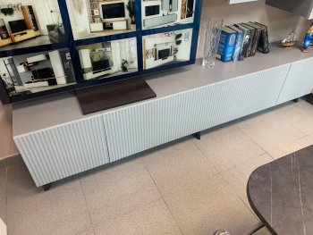 Стенка Сканди МДФ НМ-001 грин грей софт (Стиль) в Заречном - zarechnyj.mebel-e96.ru