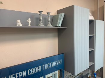 Стенка Сканди МДФ НМ-001 грин грей софт (Стиль) в Заречном - zarechnyj.mebel-e96.ru