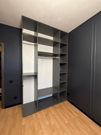 Шкаф 1600 мм 4-х створчатый Норд с антресолью графит (Миф) в Заречном - zarechnyj.mebel-e96.ru