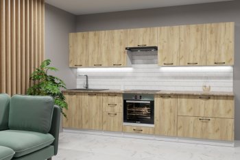 Кухонный гарнитур Янтарь 3000 мм (Герда) в Заречном - zarechnyj.mebel-e96.ru