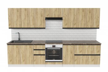 Кухонный гарнитур Янтарь экстра 3000 мм (Герда) в Заречном - zarechnyj.mebel-e96.ru